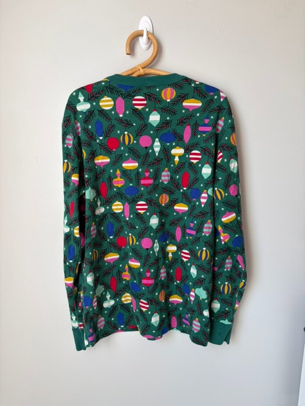Hanna Andersson Long John Pajama Set In Delightful Decorations Pattern Large - Picture 9 of 10